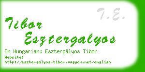 tibor esztergalyos business card